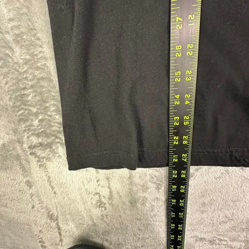 Quiksilver Black Blue Logo In Flames Surfing Graphic T-shirt Size Large - Picture 4 of 5